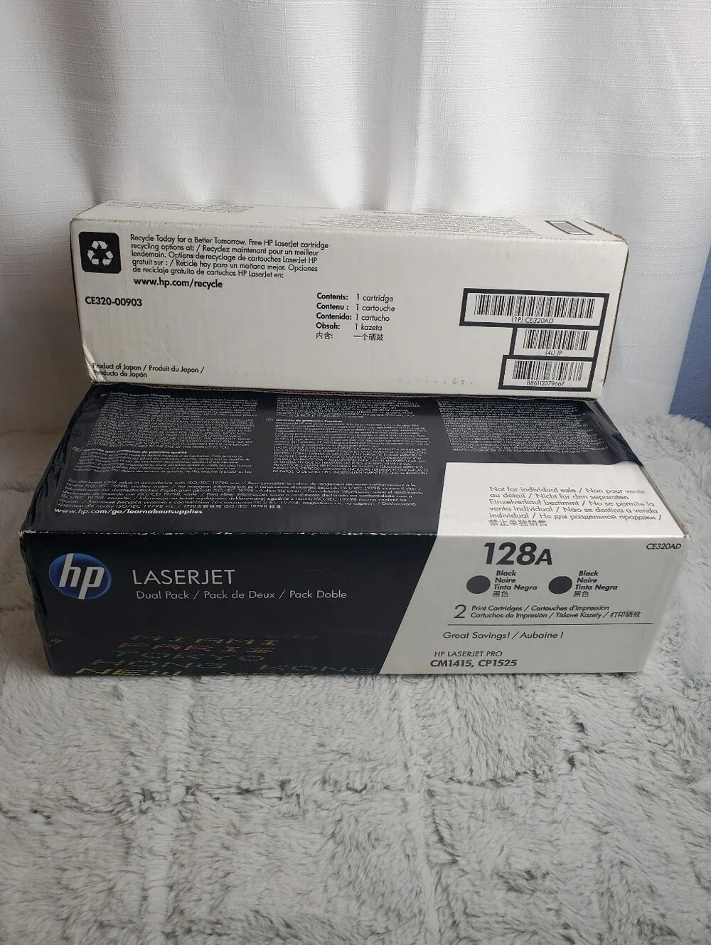 HP LaserJet 128A Black Toner Triple Pack CE320AD Sealed In Boxes